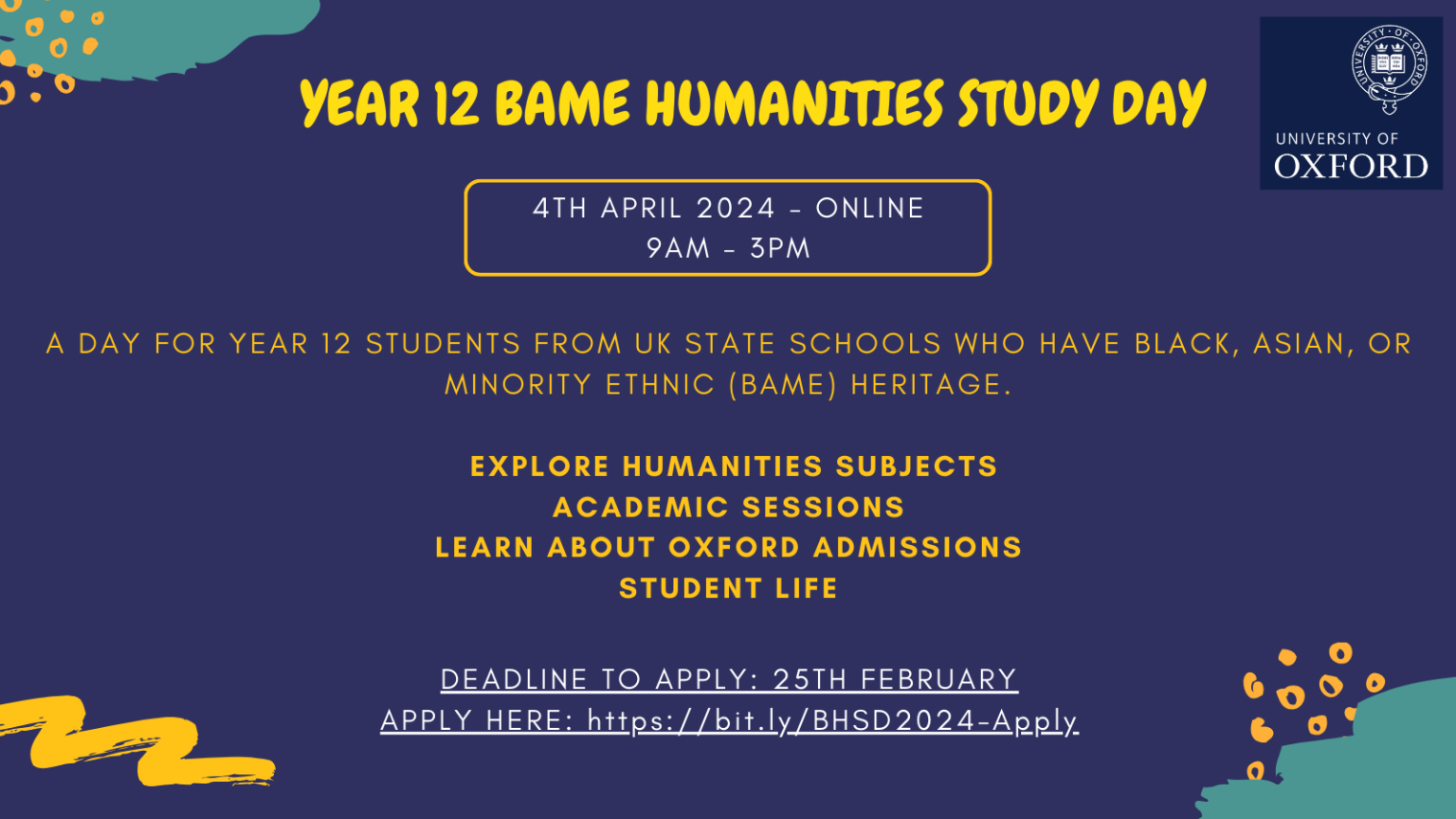 BAME HUMANITIES STUDY DAY 2024 APPLY NOW! Adventures on the Bookshelf